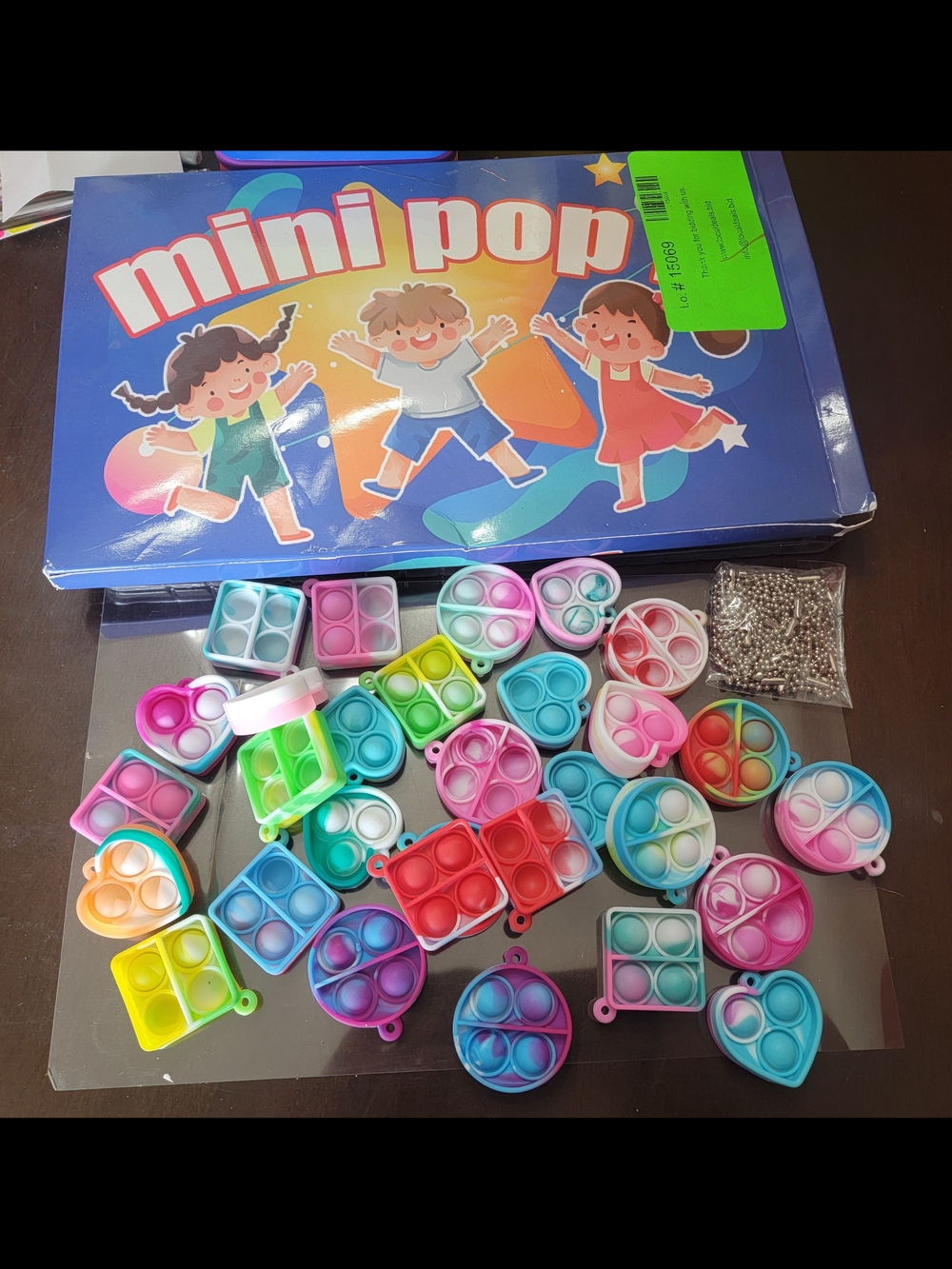 Mini Pop Silicone Fidget Toy Pack Keychains- Assorted Pastel Colors